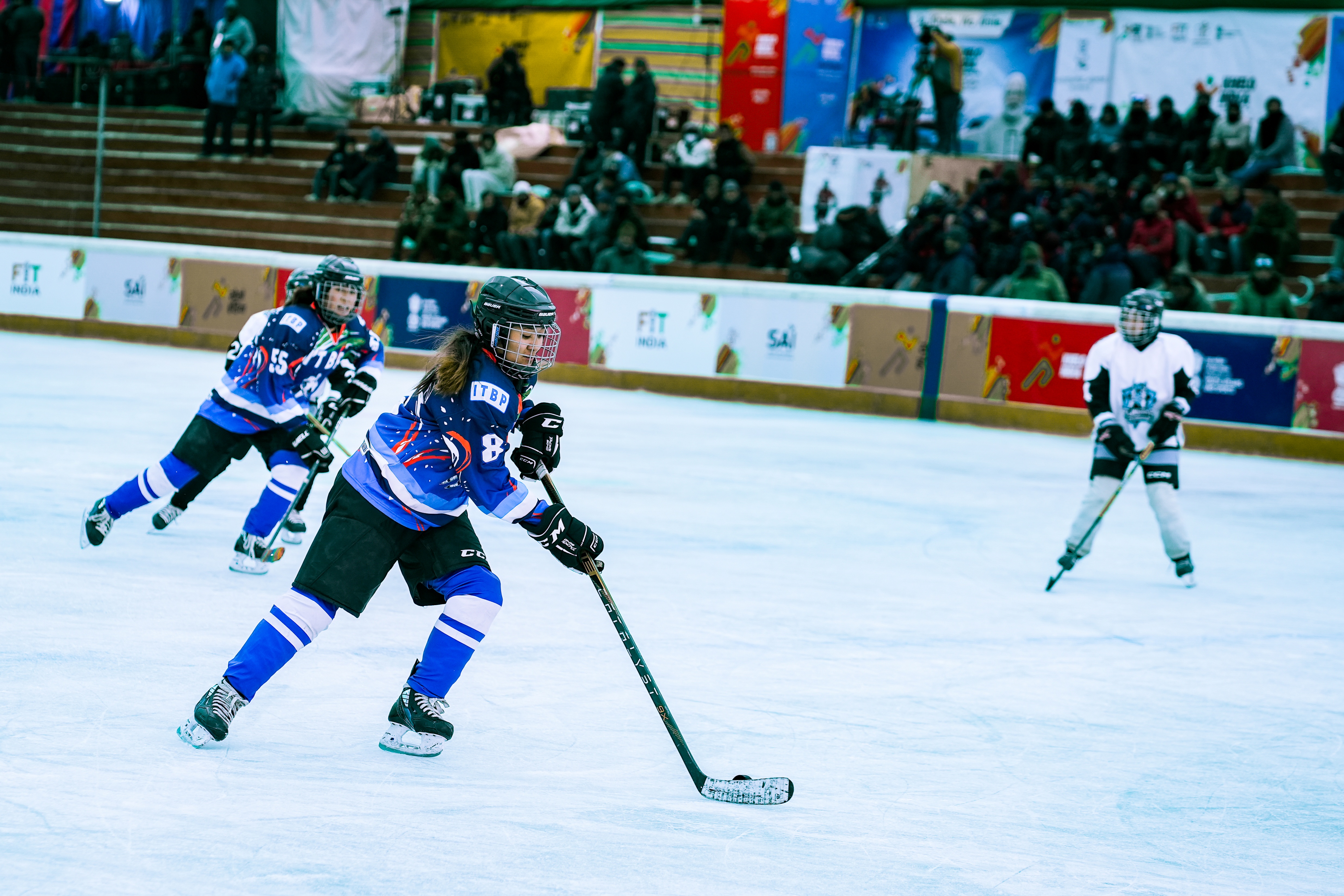 Wome Ice Hockey Players In Ladakh