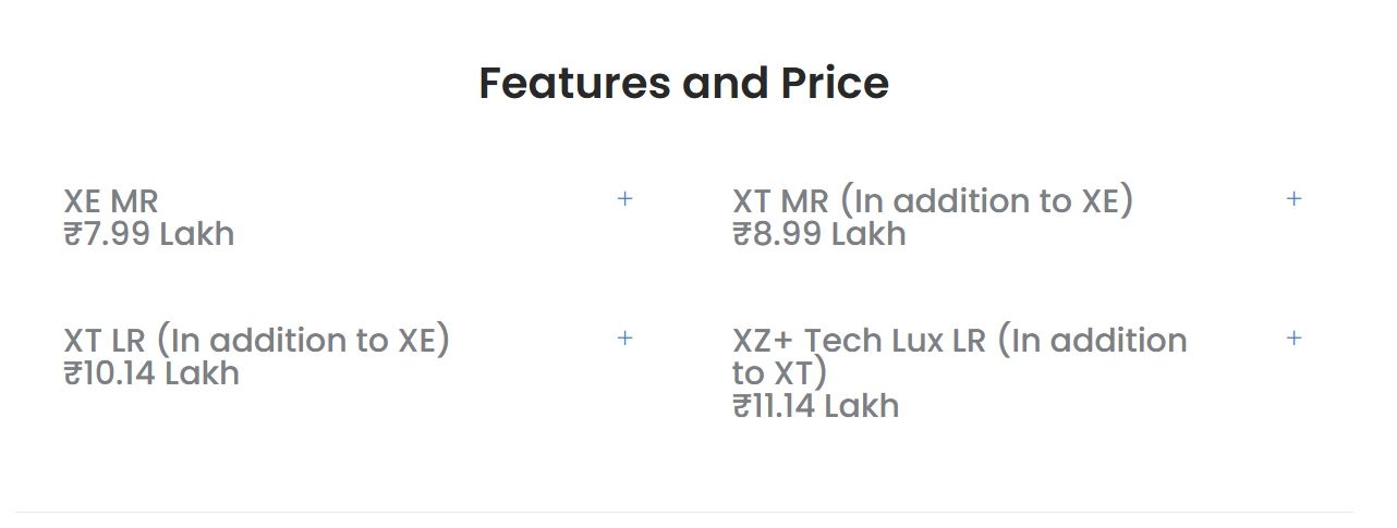 2025 Tata Tiago EV Prices