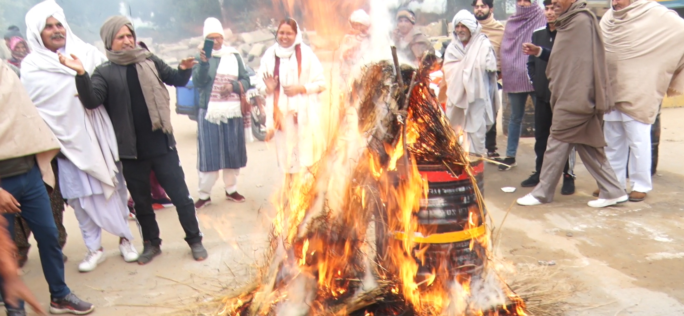 रोहतक में किसानों का प्रदर्शन