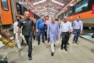 Union Railway Minister Ashwini Vaishnav inspected the Integrated Coach Factory at Perampur.