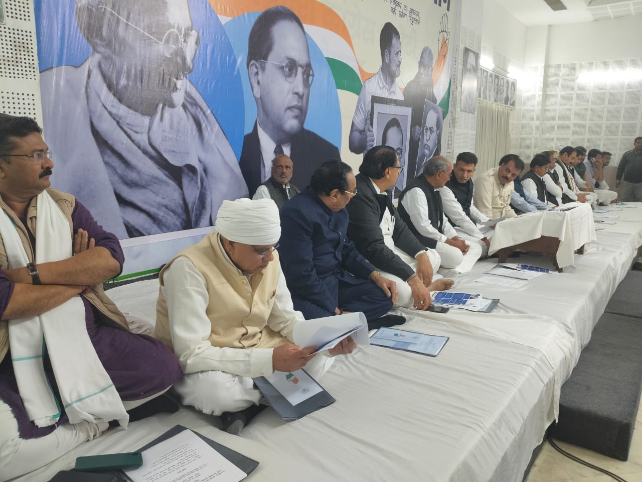 Congress leaders preparations for Jai Constitution Yatra Mhow