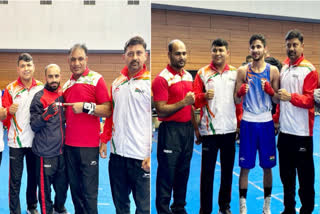 India's star boxers Amit Panghal and Sachin on Friday moved into the semi-finals of the prestigious 75th Strandja Memorial boxing competition held at Sofia in Bulgaria. Amit defeated Mongolia's Aldarkhishig Battulga in the 51kg category and Sachin thrashed  Kapanadze Giorgi of Georgia by 57kg category in their respective quarterfinals.
