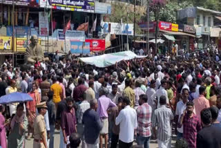 elephant attack Wayanad  Wild elephant attack Mananthavady  Mananthavady Protest  മാനന്തവാടി പ്രതിഷേധം  കാട്ടാന ആക്രമണം വയനാട്