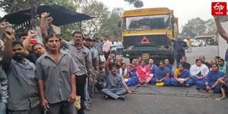 kam band andolan of contract workers of Municipal Corporation in Navi Mumbai, eight thousand workers on strike due to wage dispute