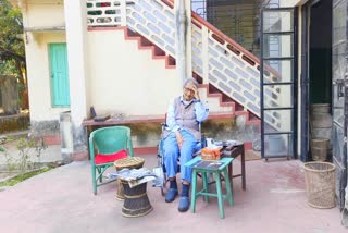 Amartya Sen at Pratichi, his anscestral home in Santiniketan.