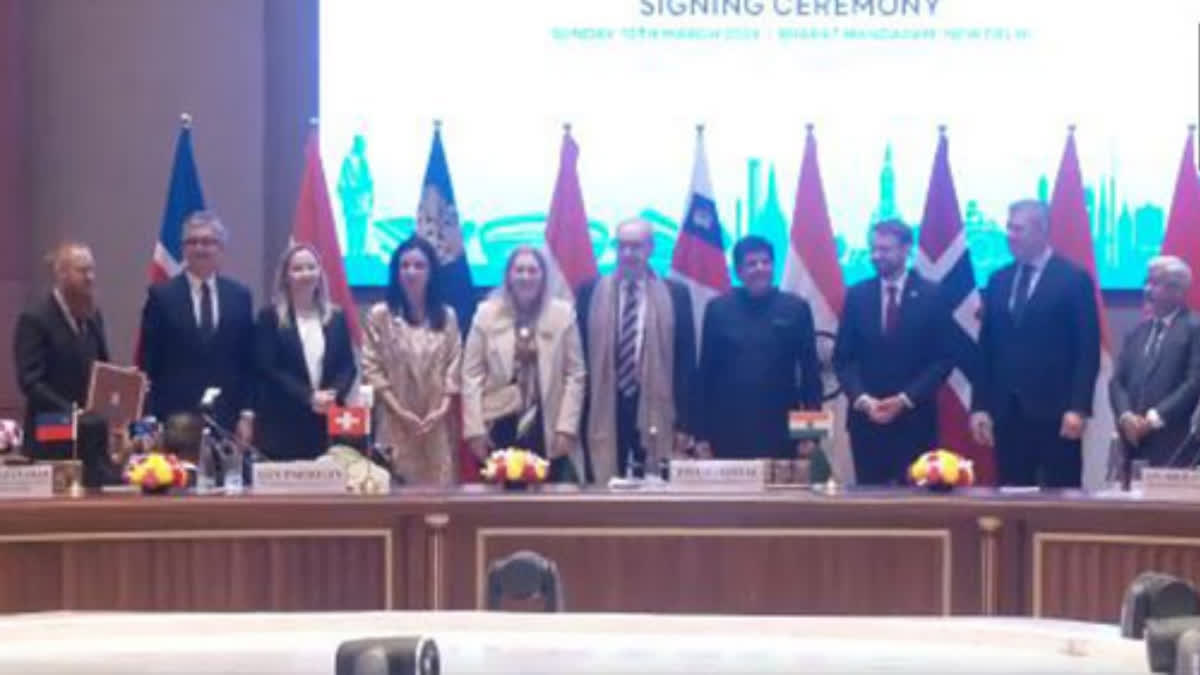 India has signed the Free Trade Agreement (FTA) with the four-nation European Free Trade Association (EFTA) bloc.