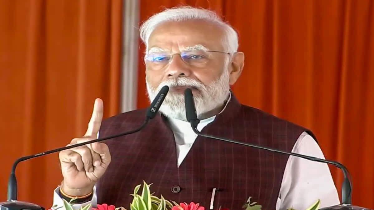 Prime Minister Narendra Modi on Sunday launched BJP's flagship programme 'Mahatari Vandan Yojana', in Chhattisgarh under which, a monthly financial assistance of Rs 1,000 will be provided to married women of the state.