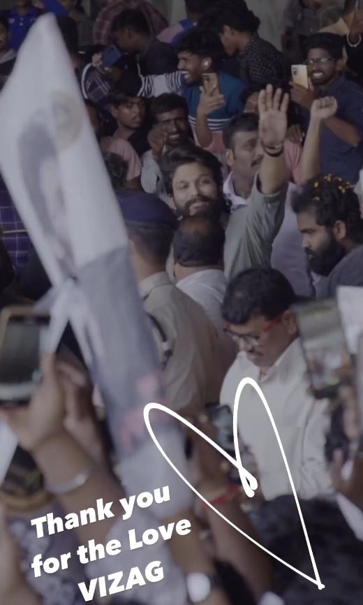 Allu Arjun expresses gratitude as he receives rousing welcome in Vizag