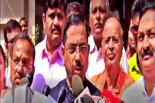 Union Minister Prahlad Joshi spoke to the media.