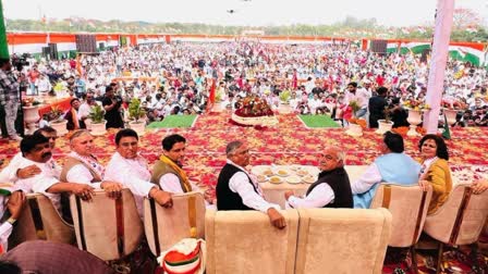 Congress rally in Faridabad