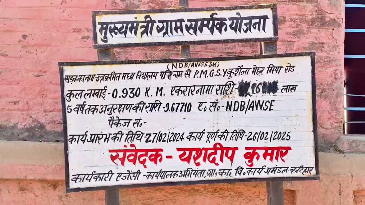 road construction in Katihar