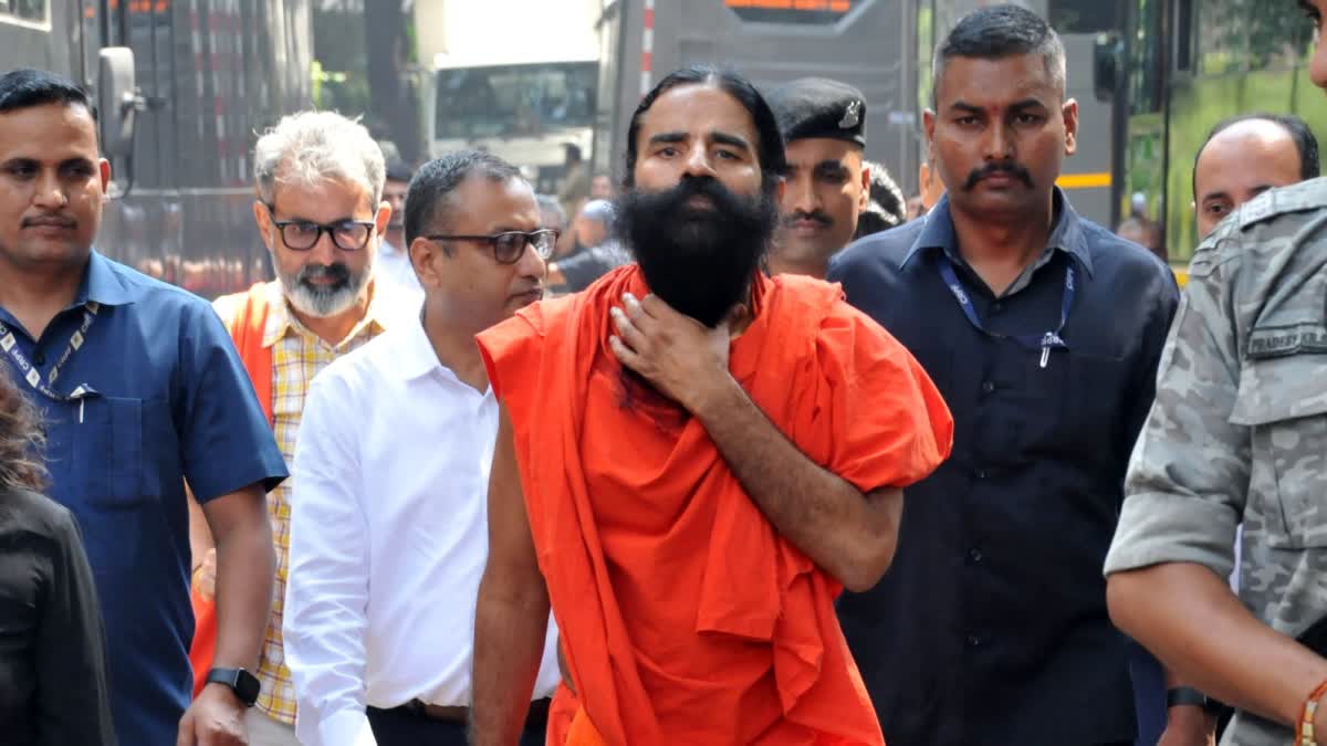 Etv BharatWe decline to accept affidavits of Ramdev, Patanjali Ayurved MD tendering apology, says SC while hearing Patanjali advertising case.