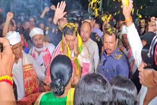 Minister Sarbananda sonowal and Bimal Bora election campaign for LS Election 2024 in moran