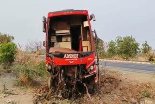 Bus accident on national highway
