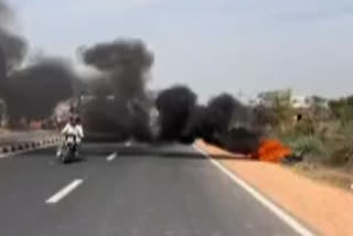 fire-broke-out-in-electronic-scooter-in-chikani-alwar