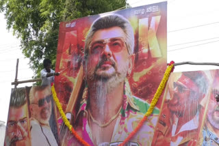 குட் பேட் அக்லி ரிலீஸை முன்னிட்டு ரசிகர்கள் கொண்டாட்டம்