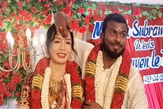 திருநெல்வேலியை சேர்ந்த இளைஞர் வியட்நாம் இளம் பெண்ணை மணந்தார்