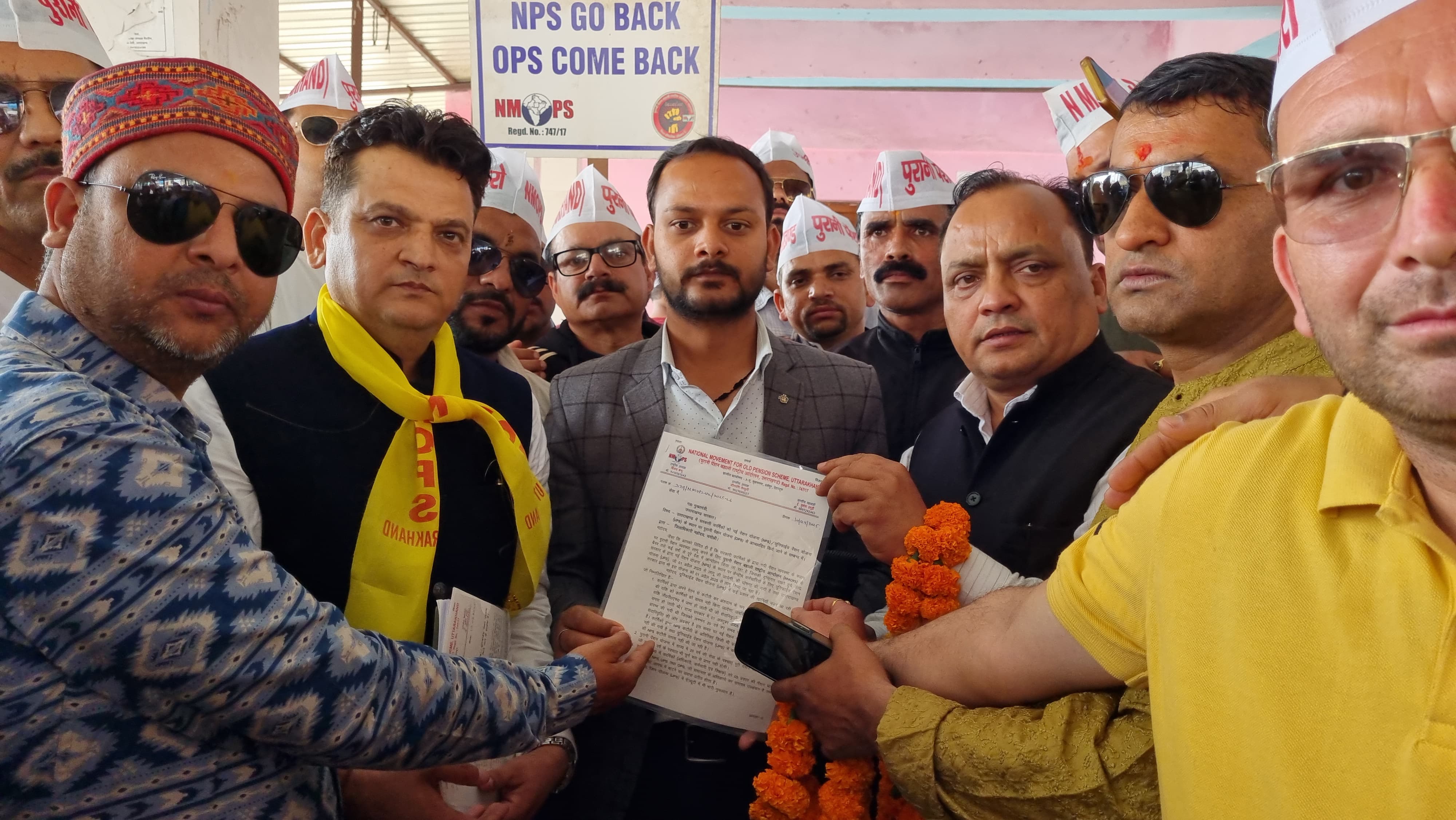 Old Pension Restoration Protest Gairsain