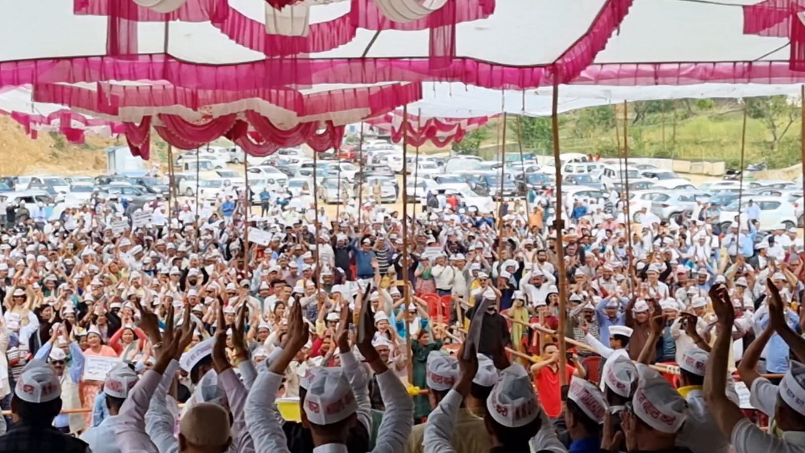Old Pension Restoration Protest Gairsain