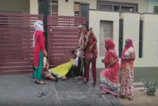 Pregnant woman sits on strike