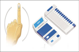 Representational image of inked finger and EVM machine