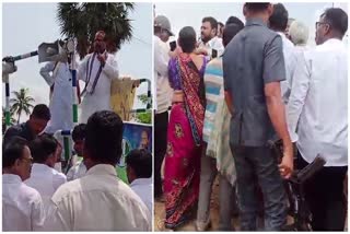 People Blocked Tammineni Sitaram Vehicle During Election Campaign