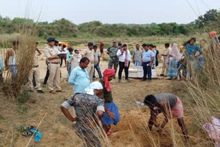 child-dead-body-buried-was-taken-out-and-sent-for-post-mortem-in-deoghar