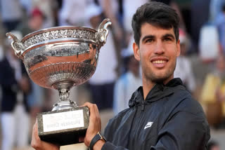 Carlos Alcaraz came back to defeat Alexander Zverev 6-3, 2-6, 5-7, 6-1, 6-2 on Sunday and win the French Open for his third Grand Slam title here on Sunday. The Spanish tennis professional became the youngest player to win all three Grand Slam titles.