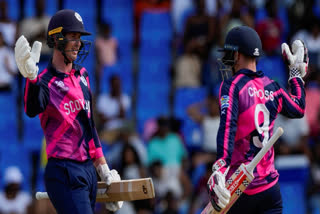 All-rounder Brandon McMullen's fifty guided Scotland to emerge triumphant against Oman and attain the top spot in the Group B of the ongoing T20 World Cup 2024 at North Sound in Antigua and Barbuda on Sunday.