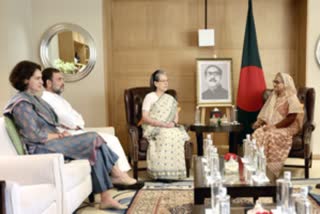 Bangladesh Prime Minister Sheikh Hasina met Sonia Gandhi and other Congress leaders in New Delhi