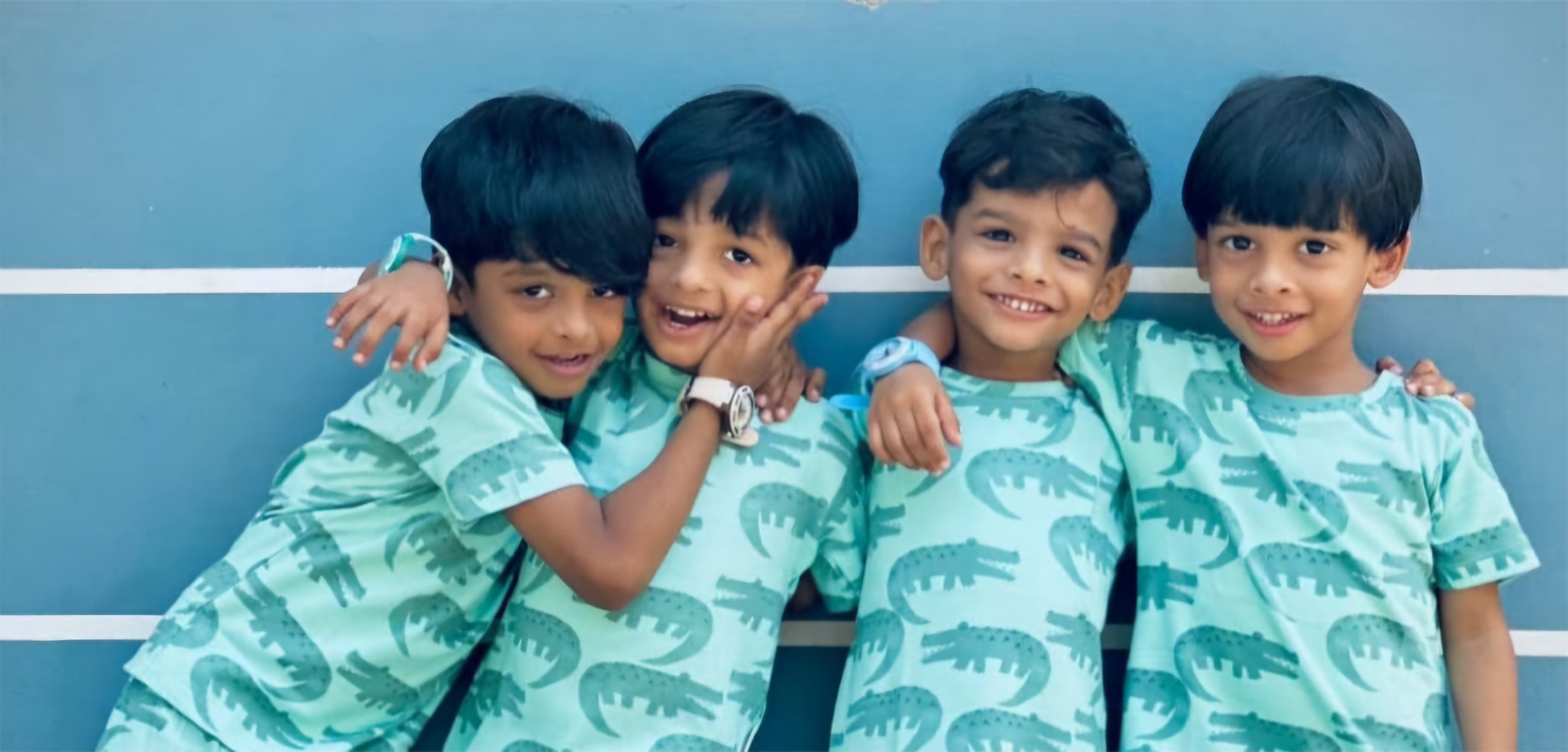 The quadruplets - Ayan Adam, Azan Adam, Aisin Adam and Aswin Adam