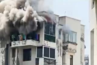 Fire breaks out in Delhi Dwarka Apartment