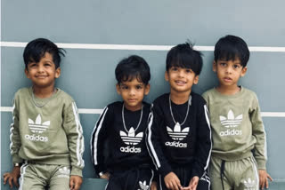 The quadruplets - Ayan Adam, Azan Adam, Aisin Adam and Aswin Adam