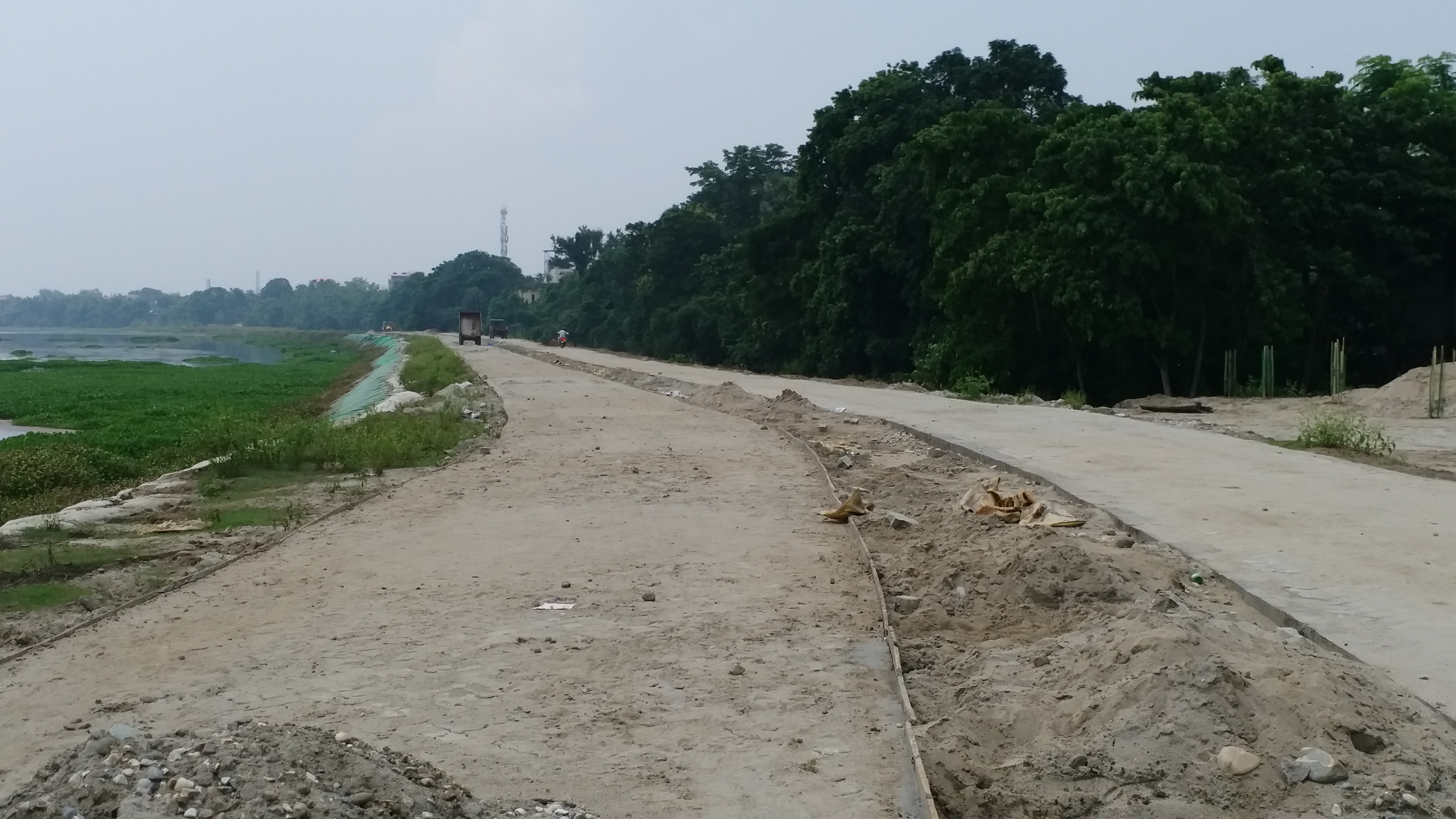beautification on both sides of the Mora Bharali River
