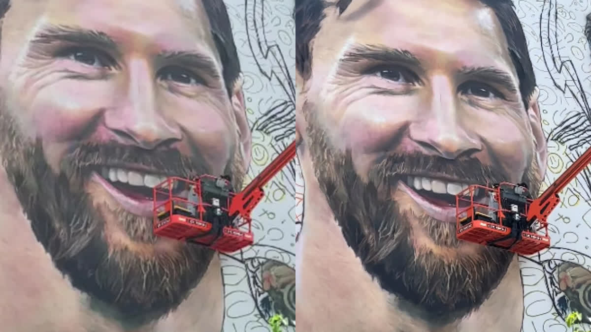 Lionel Messi  Lionel Messi Mural painting  David Beckham  David Beckham Lionel Messi Mural painting  inter miami  Victoria Beckham  Victoria Beckham Instagram  ലയണല്‍ മെസി  ഇന്‍റര്‍ മിയാമി  ഡേവിഡ് ബെക്കാം  വിക്‌ടോറിയ ബെക്കാം