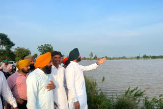 Cabinet Minister Laljit Singh Bhullar visited the flood affected areas of Halka Patti