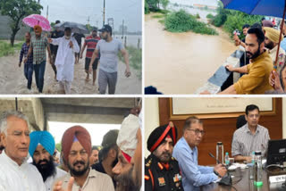 Cabinet Minister Chetan Singh Jaudamajra visited villages along Ghaggar and other rivers