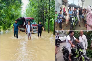 Khanpur MLA Umesh Kumar on bike