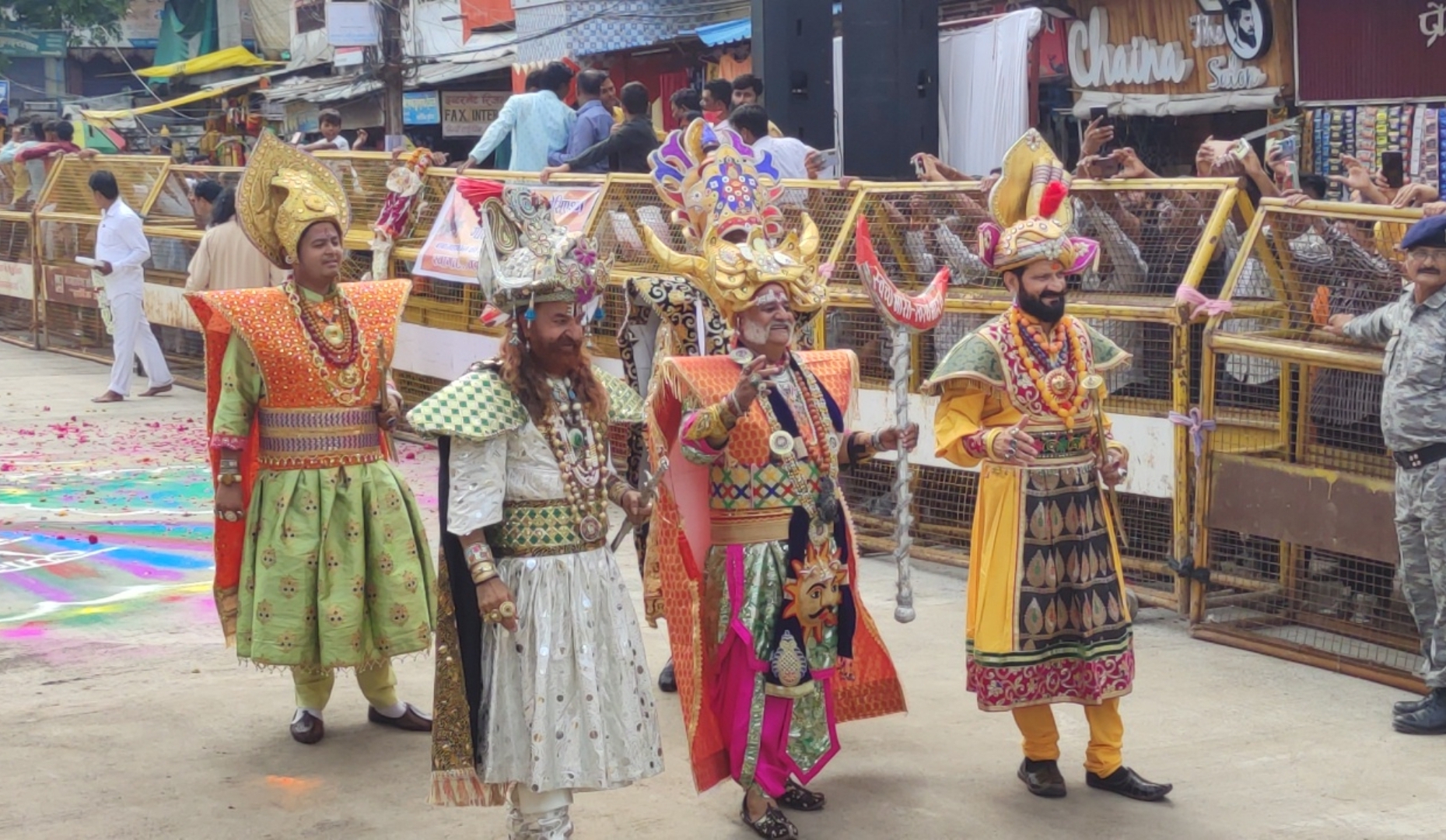 Baba Mahakal city riding in silver palanquin