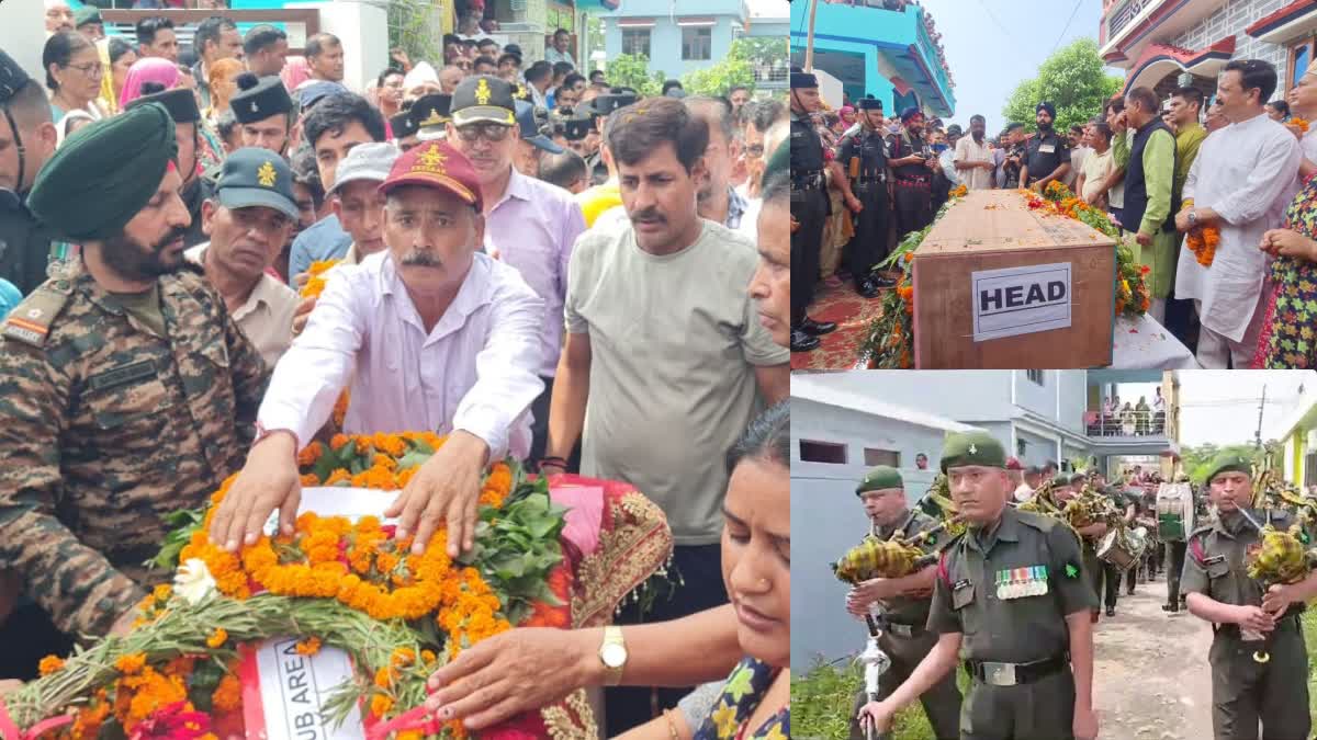 Last farewell given to martyr Vinod Bhandari