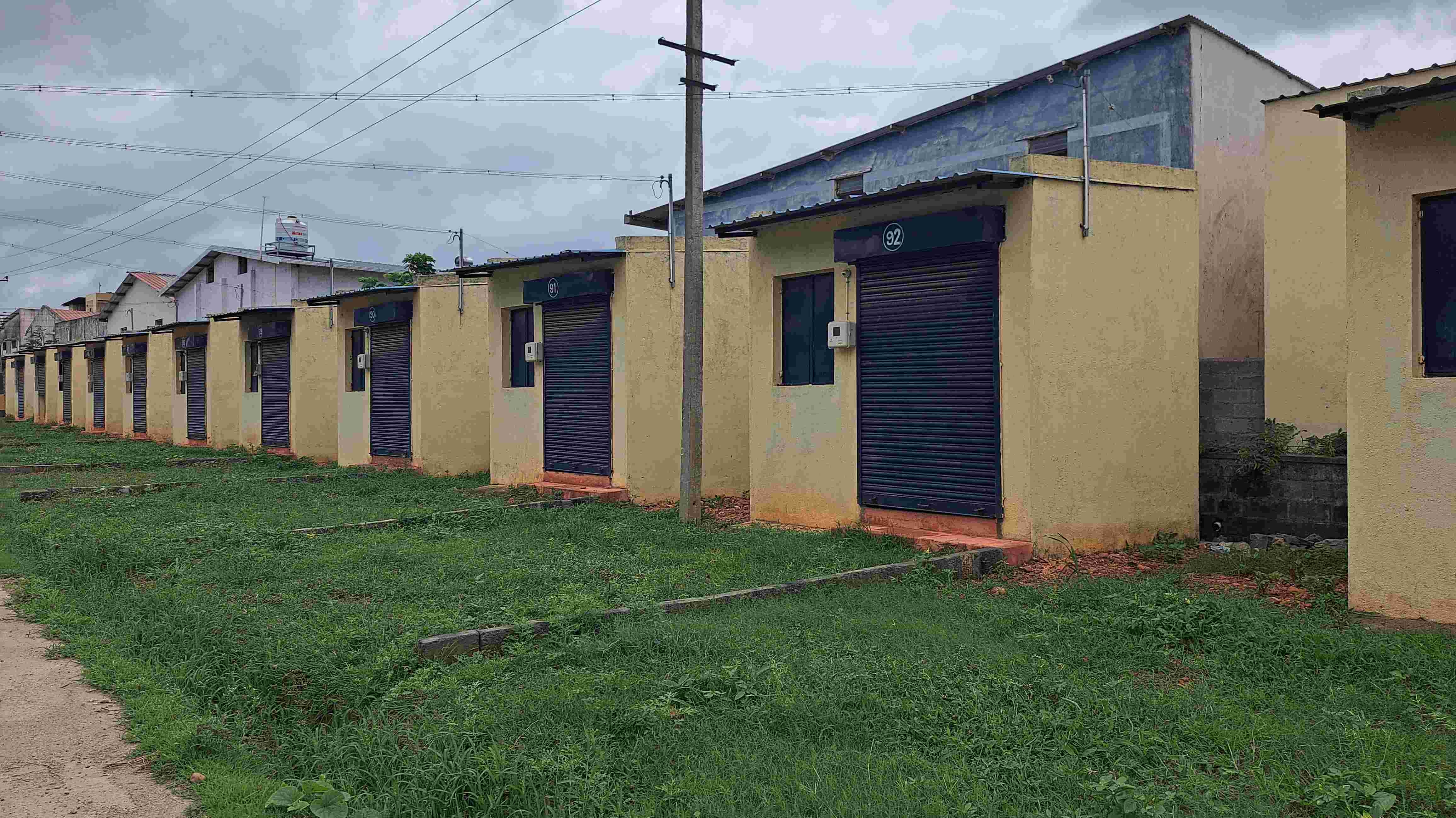 Haveri cattle market stalls