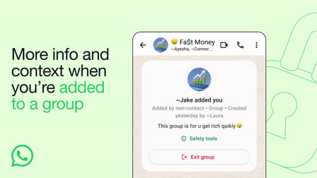 ಗ್ರೂಪ್​ ಸೇರ್ಪಡೆಗೆ ಮತ್ತೊಂದು ಸುರಕ್ಷತಾ ವೈಶಿಷ್ಟ್ಯ ಪರಿಚಯಿಸಿದ ವಾಟ್ಸ್​ಆ್ಯಪ್