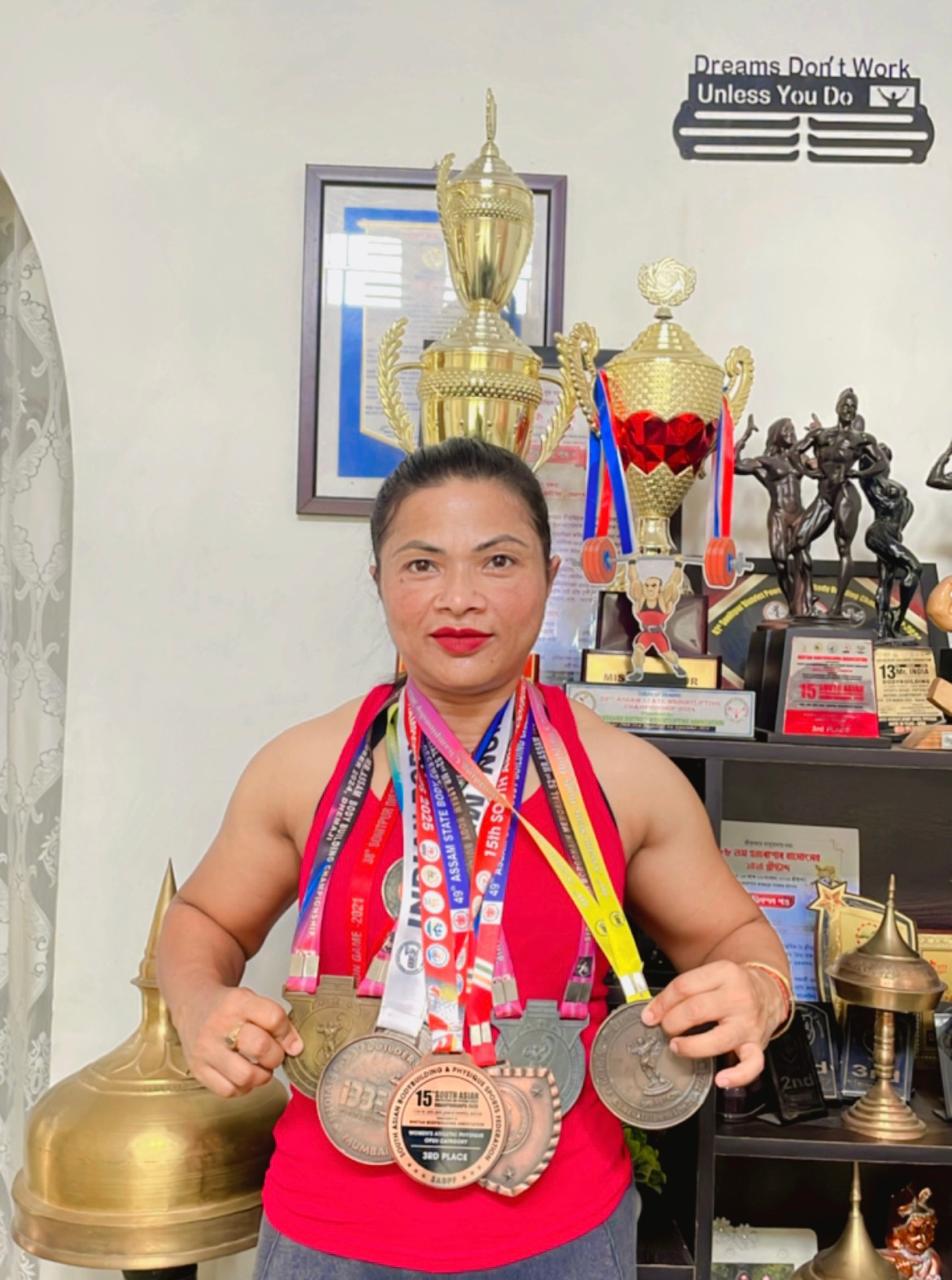 who is Saya Baruah Bodybuilding Champion and inspirational figure known for her dedication in Assam Urdu News