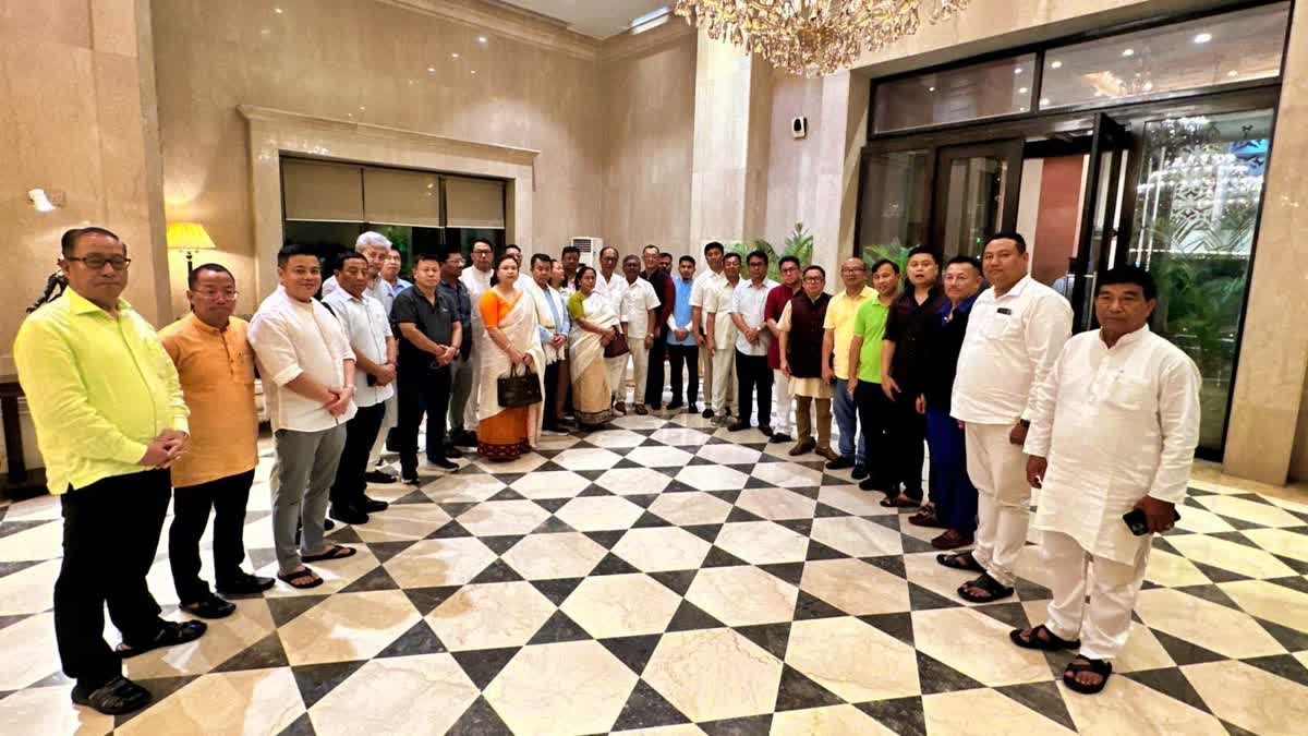 A delegation comprising 40 legislators from ethnic-violence torn Manipur petitioned the Prime Minister Narendra Modi urging him to work towards a solution for long lasting peace while insisting on a three-point charter including complete disarmament, withdrawal of the Suspension of Operations (SoO) Agreement and implementation of NRC.