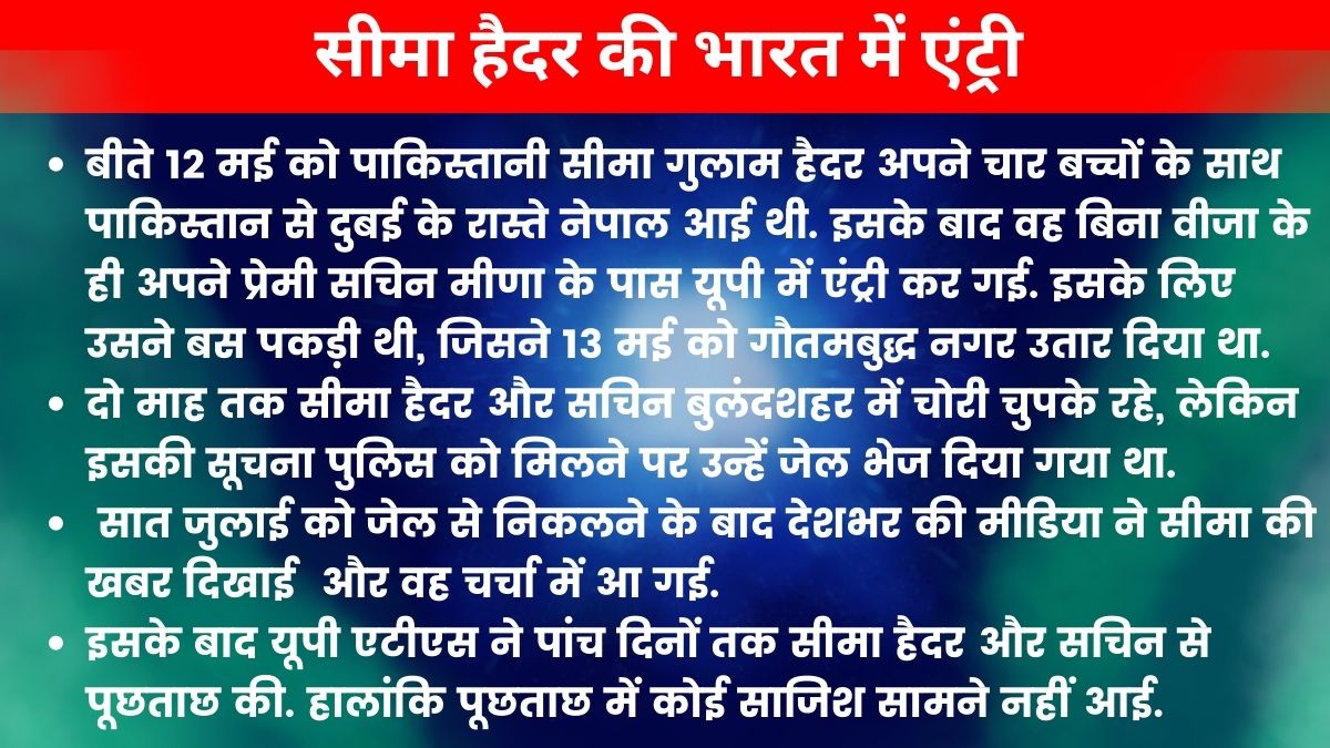 पाकिस्तानी सीमा हैदर की बढ़ गईं मुश्किलें.