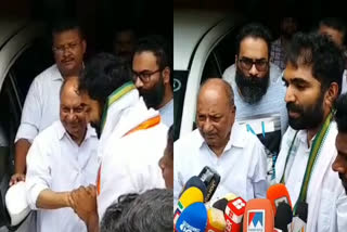 ചാണ്ടി ഉമ്മൻ  ഉമ്മൻ ചാണ്ടി  എകെ ആന്‍റണി  പുതുപ്പള്ളി ഉപതെരഞ്ഞെടുപ്പ്  പുതുപ്പള്ളി  ഉമ്മൻ ചാണ്ടിയെ കണ്ട് ചാണ്ടി ഉമ്മൻ  A K Antony  Oommen Chandy  Chandy Oommen  Chandy oommen visit ak antony