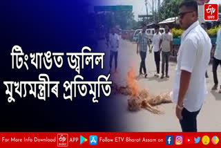 CM and Supply Minister effigy burnt in Tingkhang