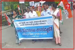 TMC Assam Protest Against Price Hike in Lakhimpur