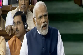 Prime Minister Narendra Modi speaks in Lok Sabha