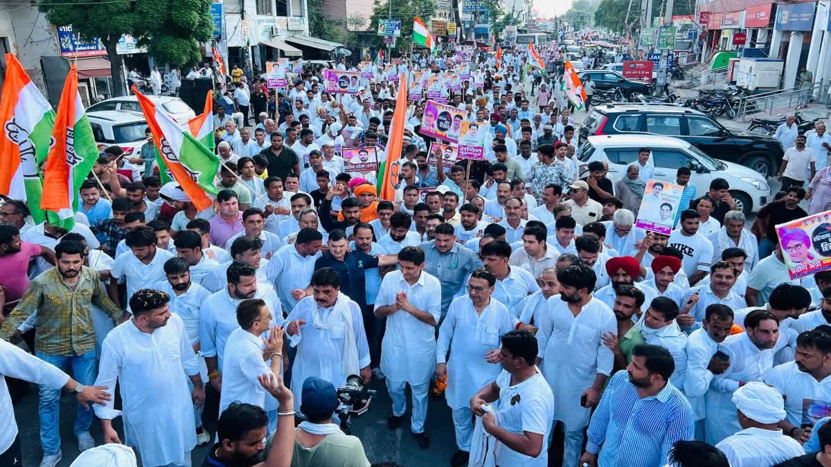 Haryana Maange Hisab Pad Yatra In Karnal